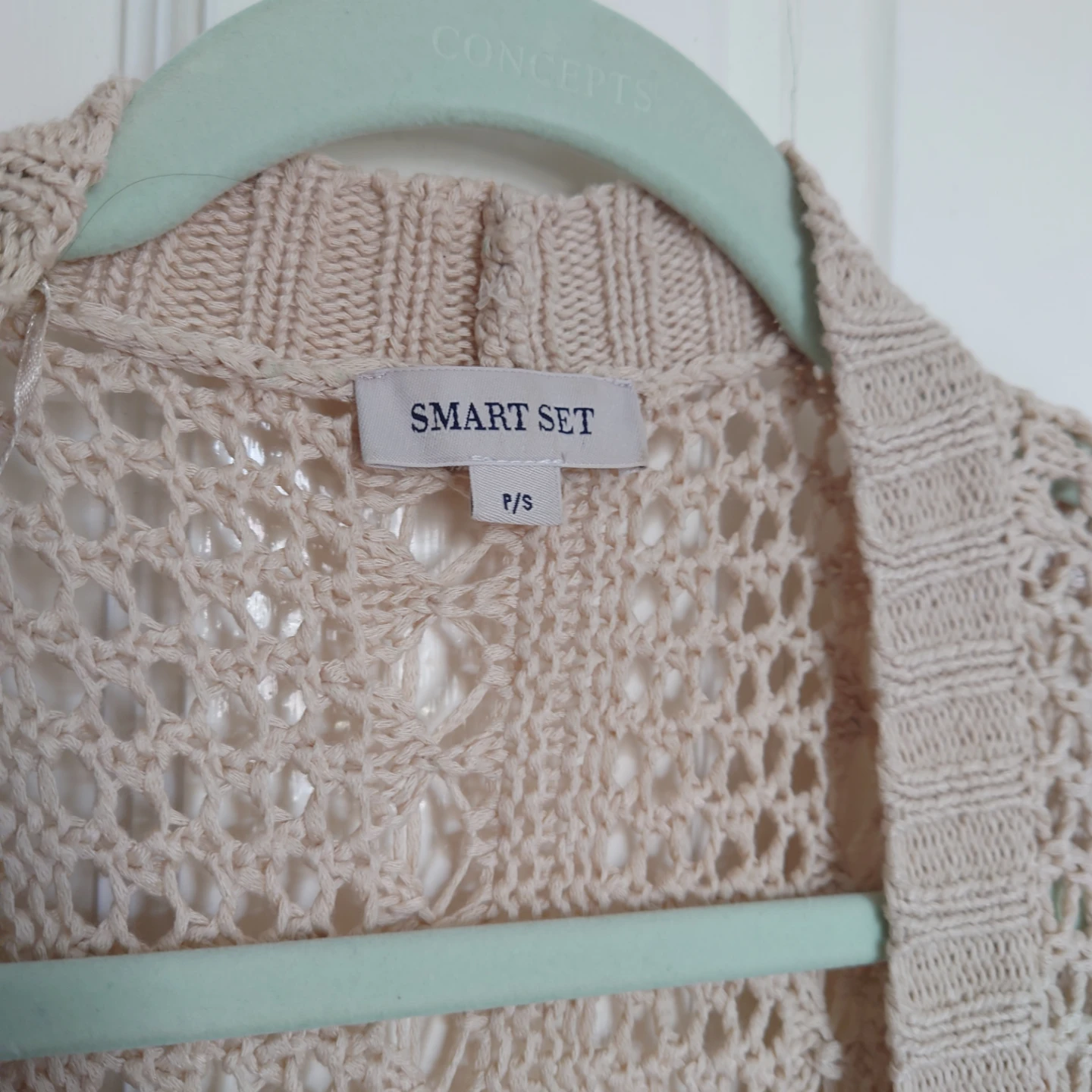 Smart Set Beige Crochet Cardigan - photo 2