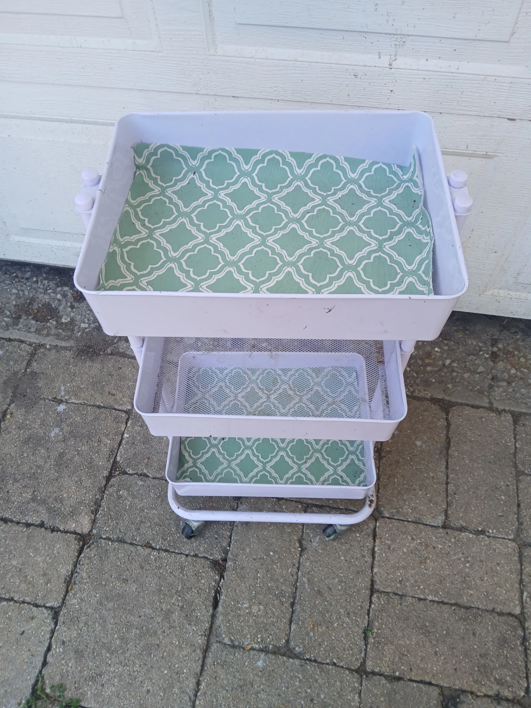 White 3-Tier Rolling Utility Cart - photo 2