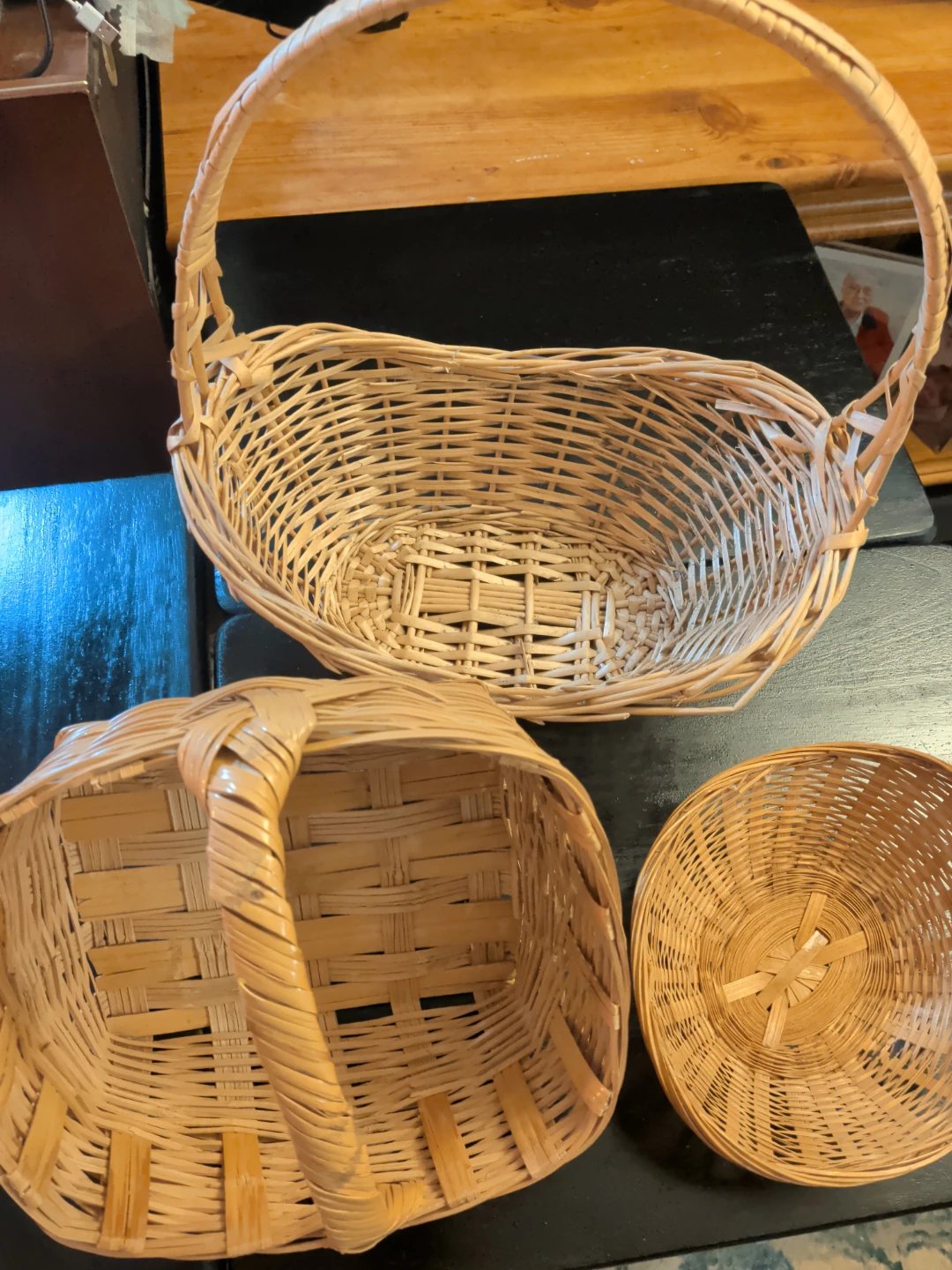 Set of 3 Woven Storage Baskets