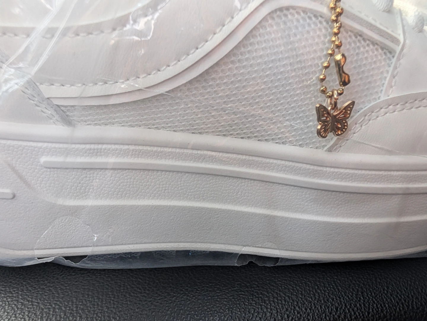 White Sneakers with Butterfly Charm - photo 2