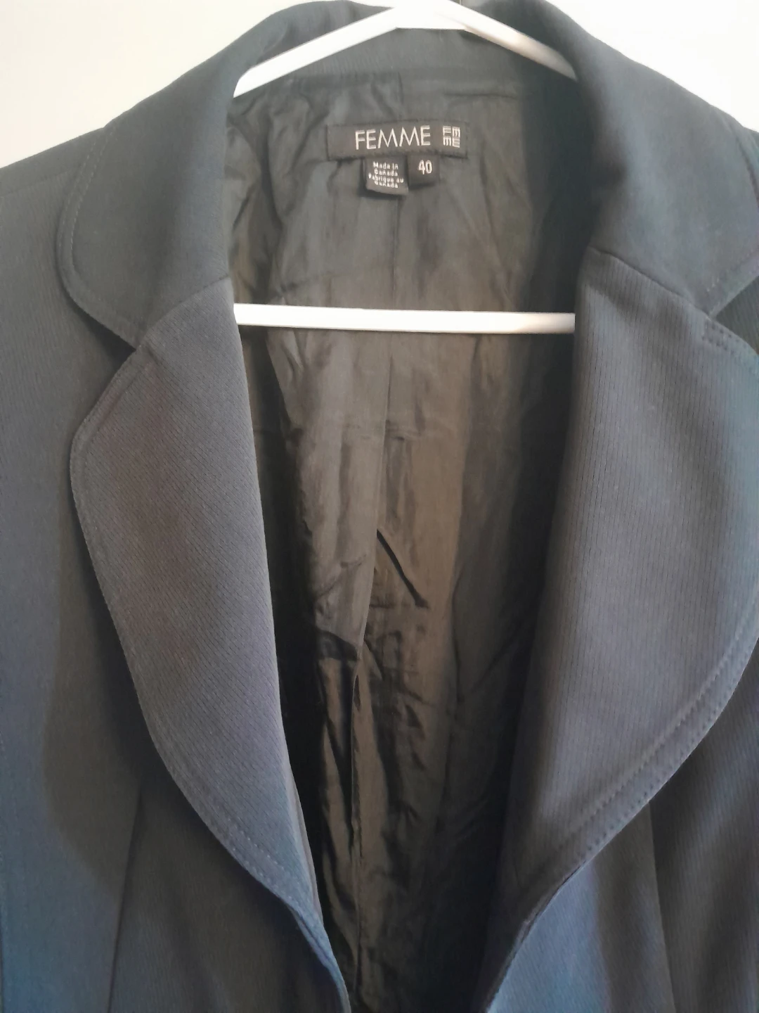 Femme Black Blazer Size 40 - photo 3