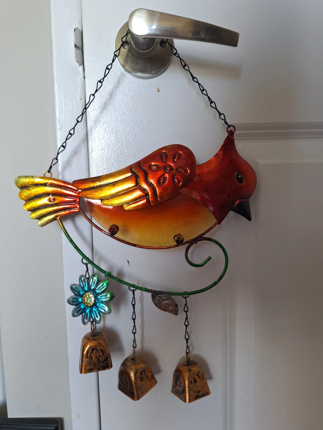 Metal Cardinal Wind Chime Decoration
