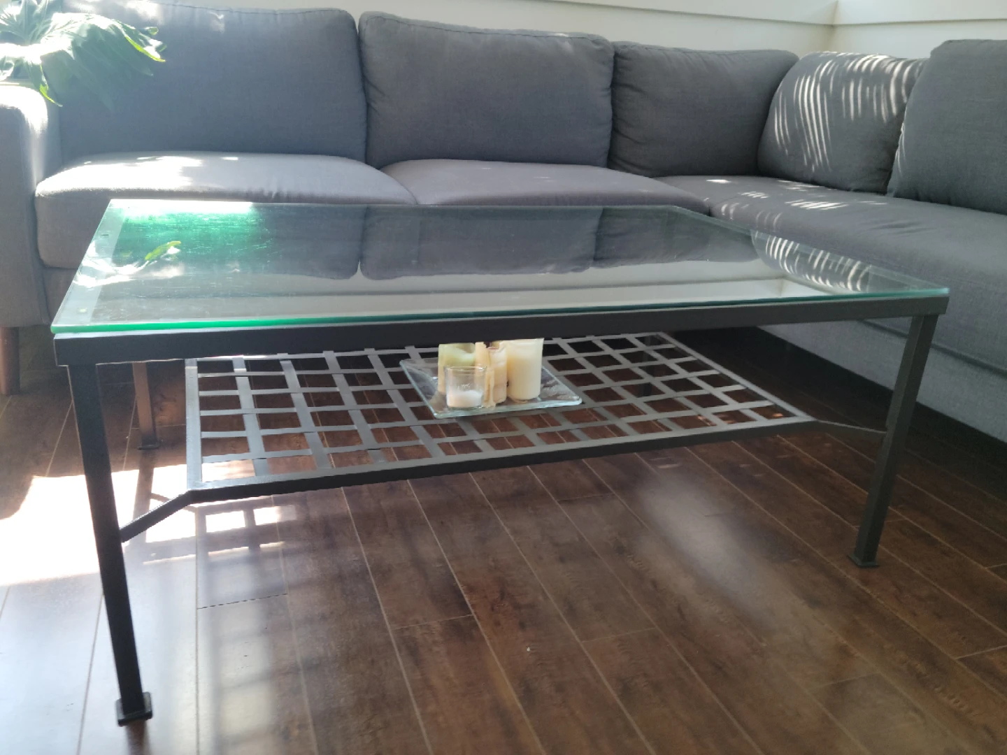 Metal and Glass Coffee Table