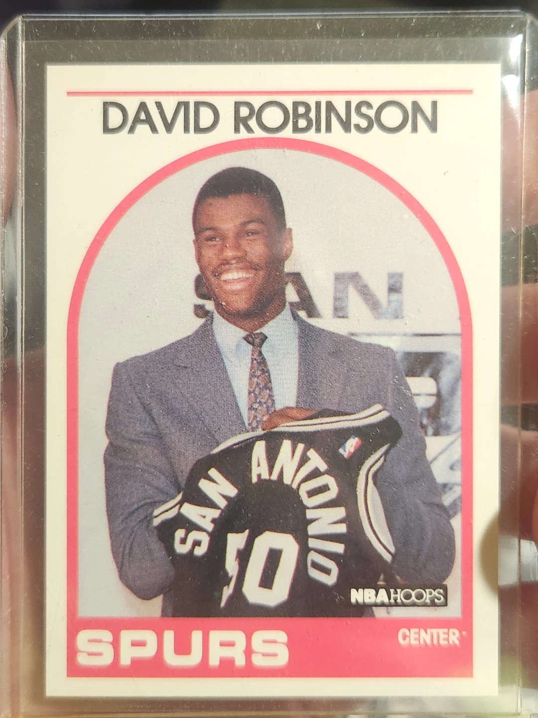 1989 NBA Hoops David Robinson Rookie Card - photo 3