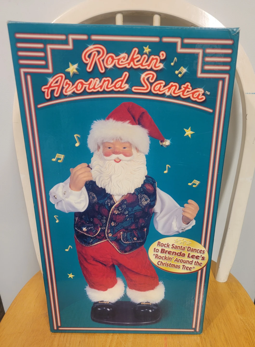 Vtg 1999 Rockin’ Around 17" Santa Claus Dancing Music Brenda Lee