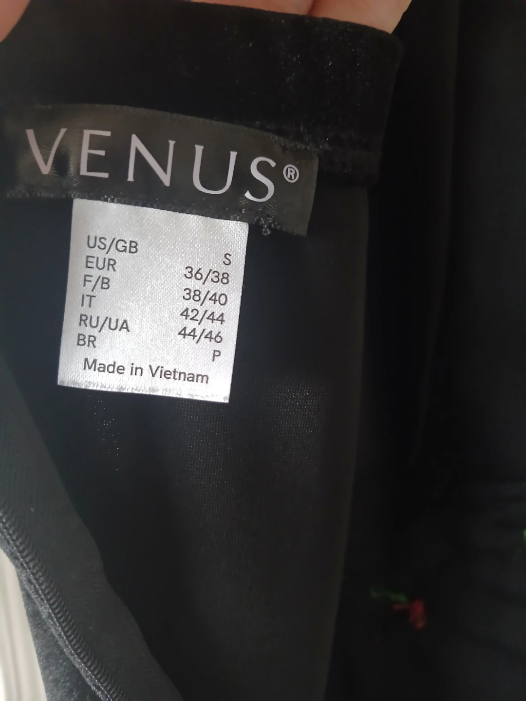 Venus Black Velvet Rose Embroidered Dress - photo 5