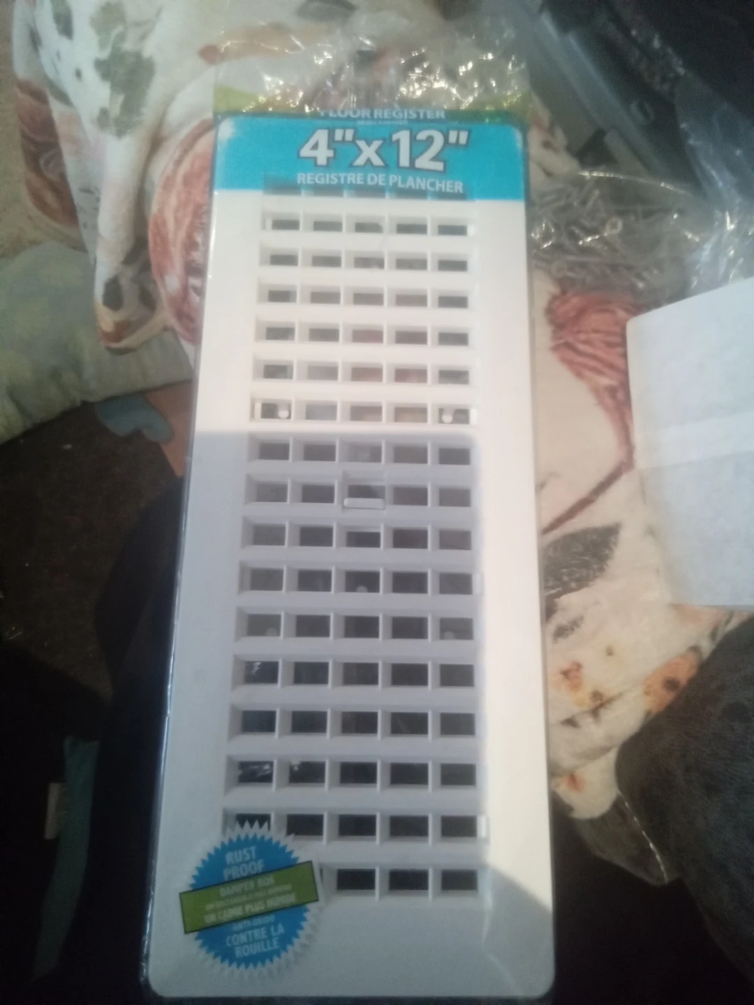 4 inch by 12 inch Floor Register