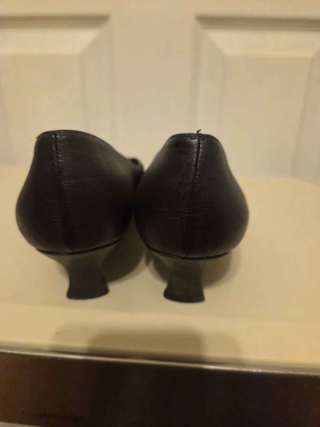 Stuart Weitzman black peep toe kitten heels - photo 4