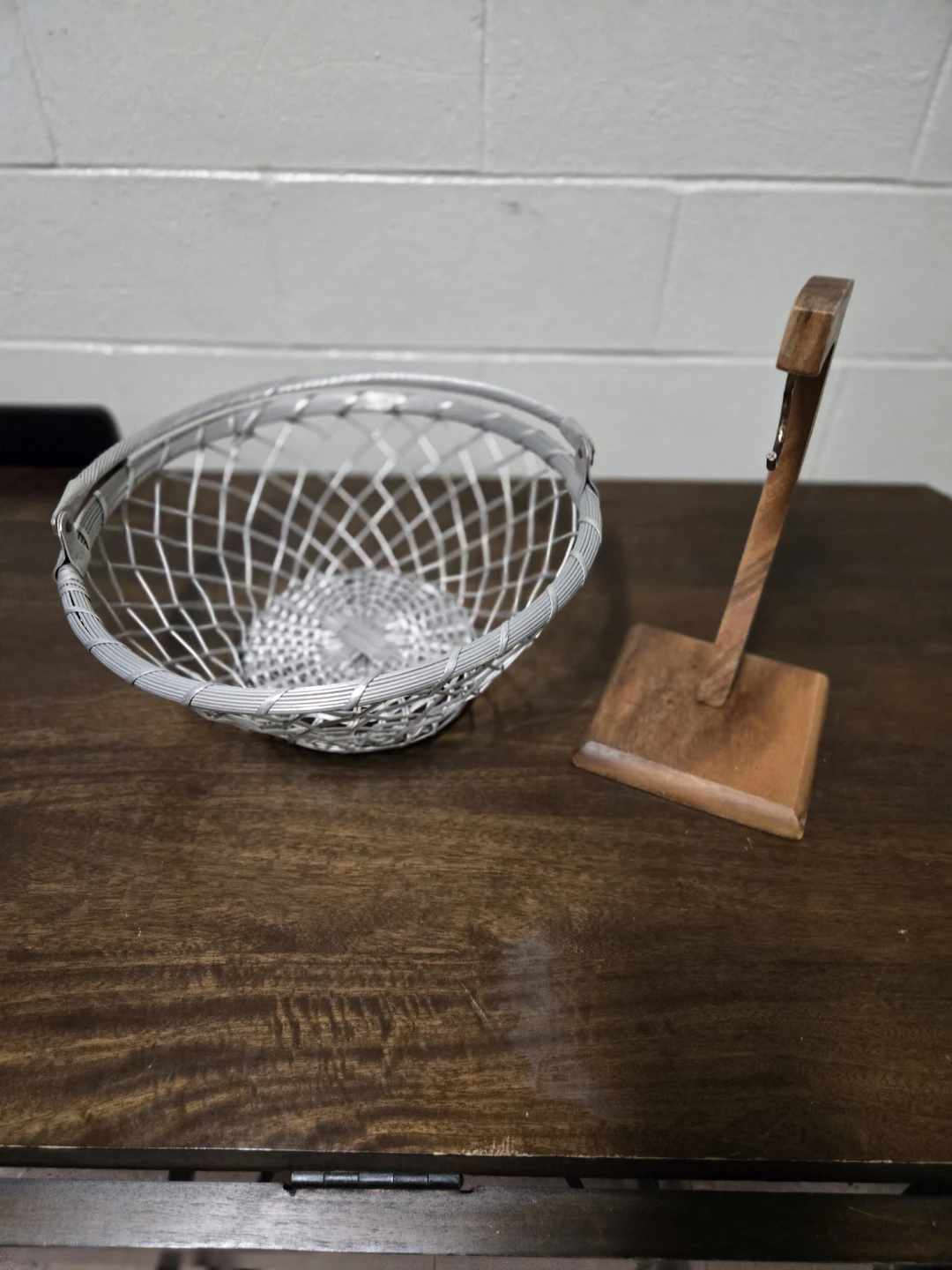 2Pc Vintage Wood Banana Tree Basket Set - photo 3