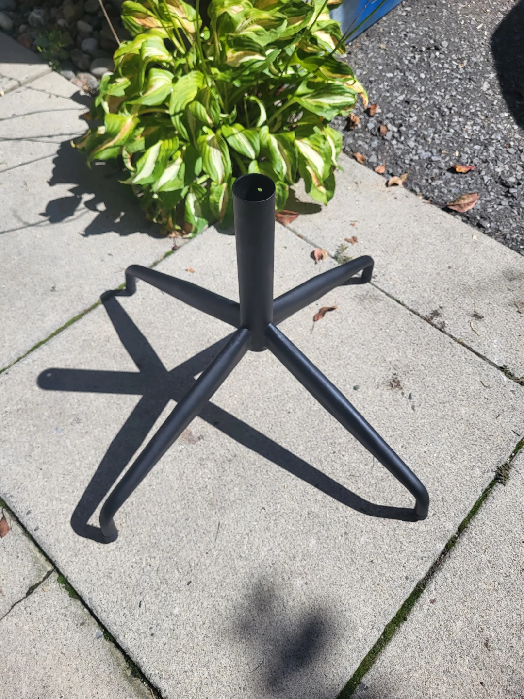 Black Metal Umbrella or Hat Rack Base