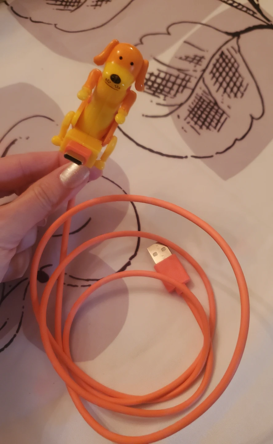USB-C Charging Cable with Dog Character - photo 3