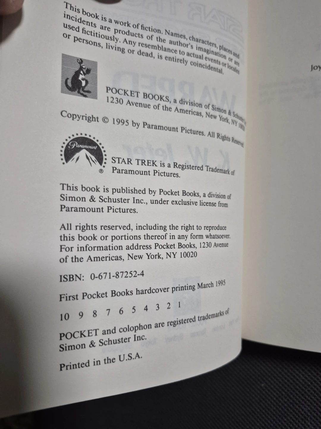 Star Trek DS9:  Warped (1st Edition - HC) - photo 4