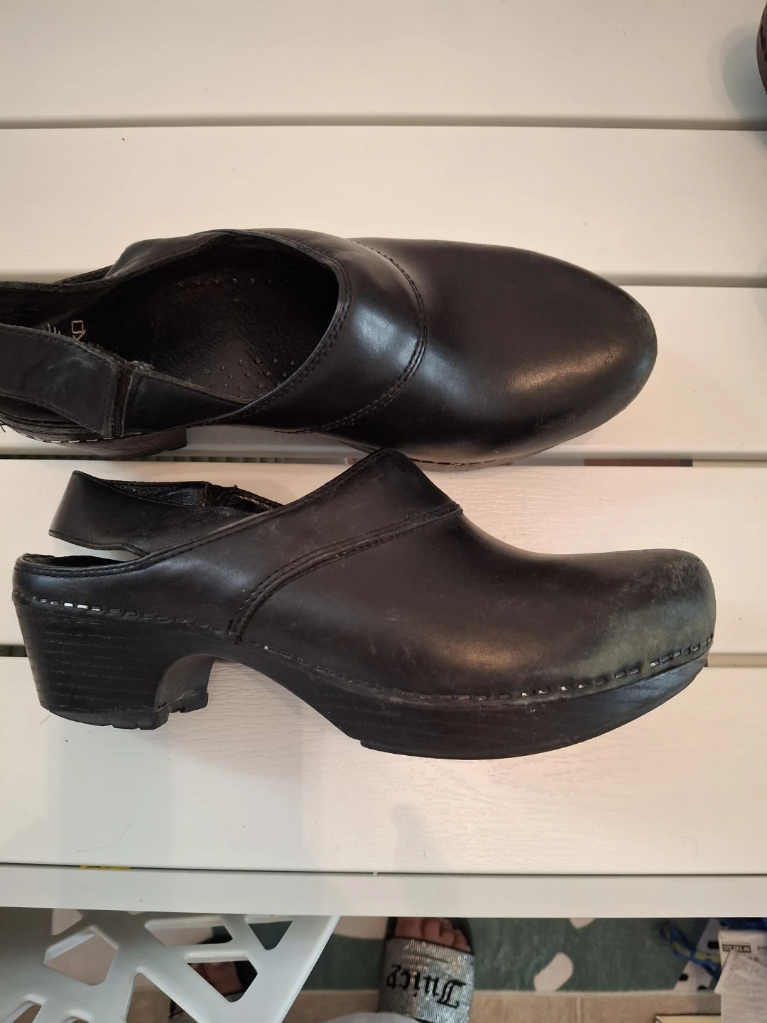 Dansko Black Leather Clogs - photo 4