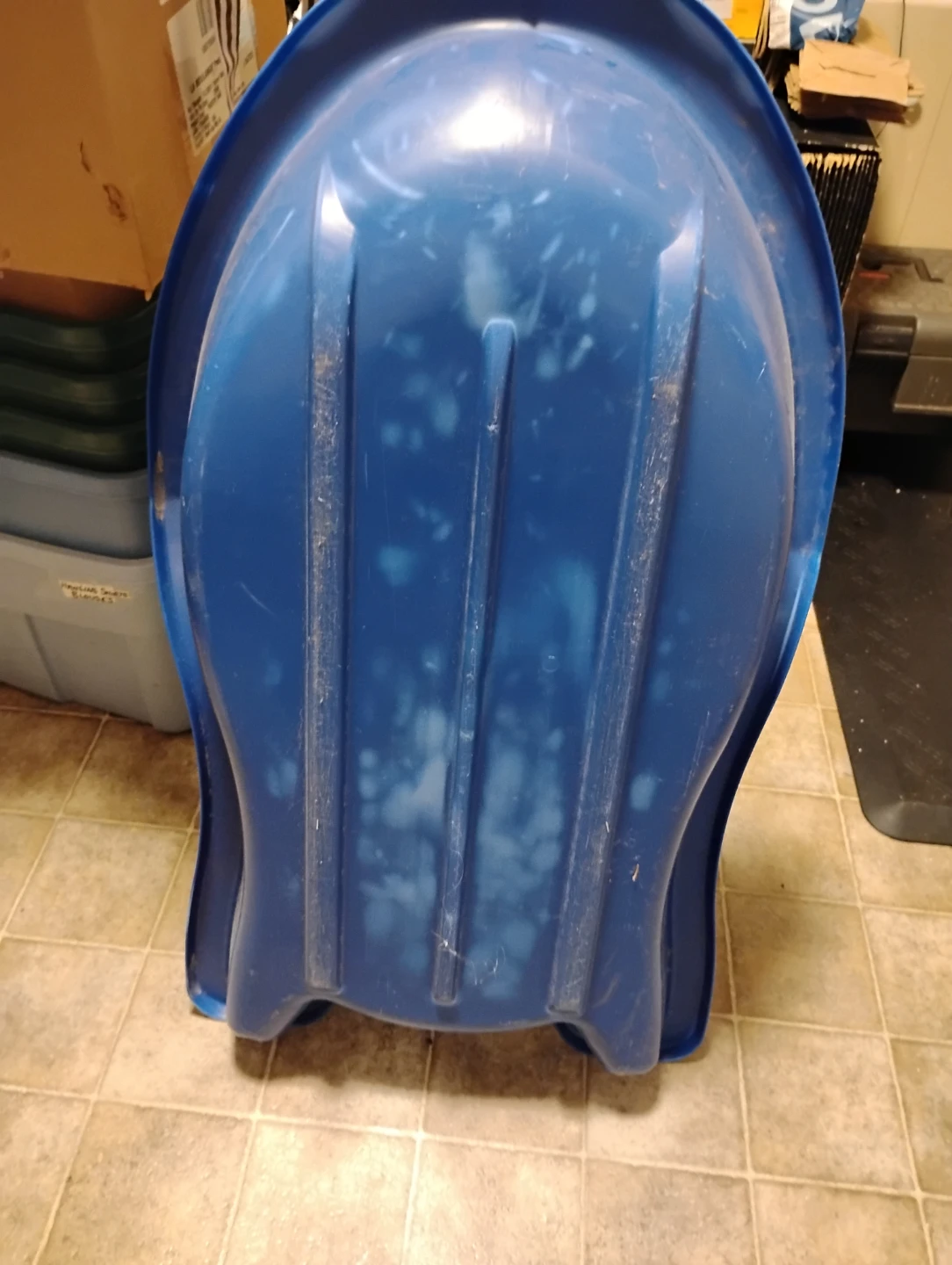 Blue Plastic Toboggan Sled - photo 2