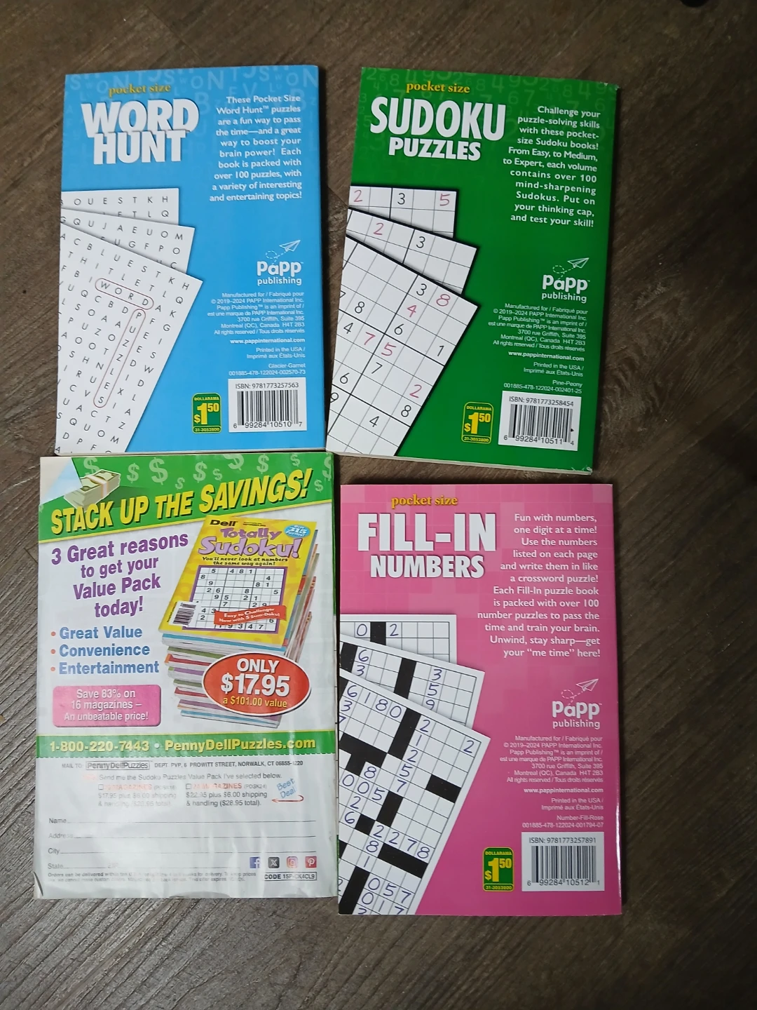 Set of 4 Pocket-Size Puzzle Books 🏈 - photo 2