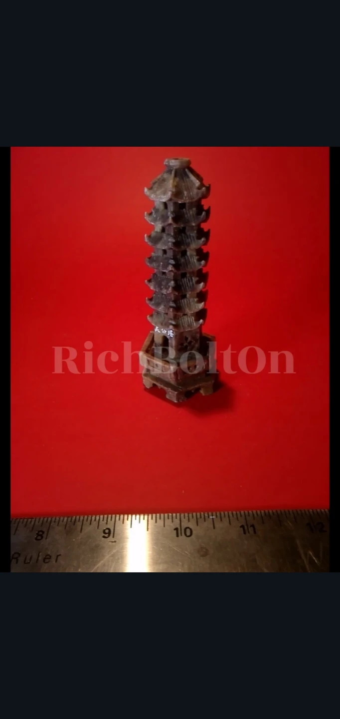 Carved Stone Pagoda Ornament