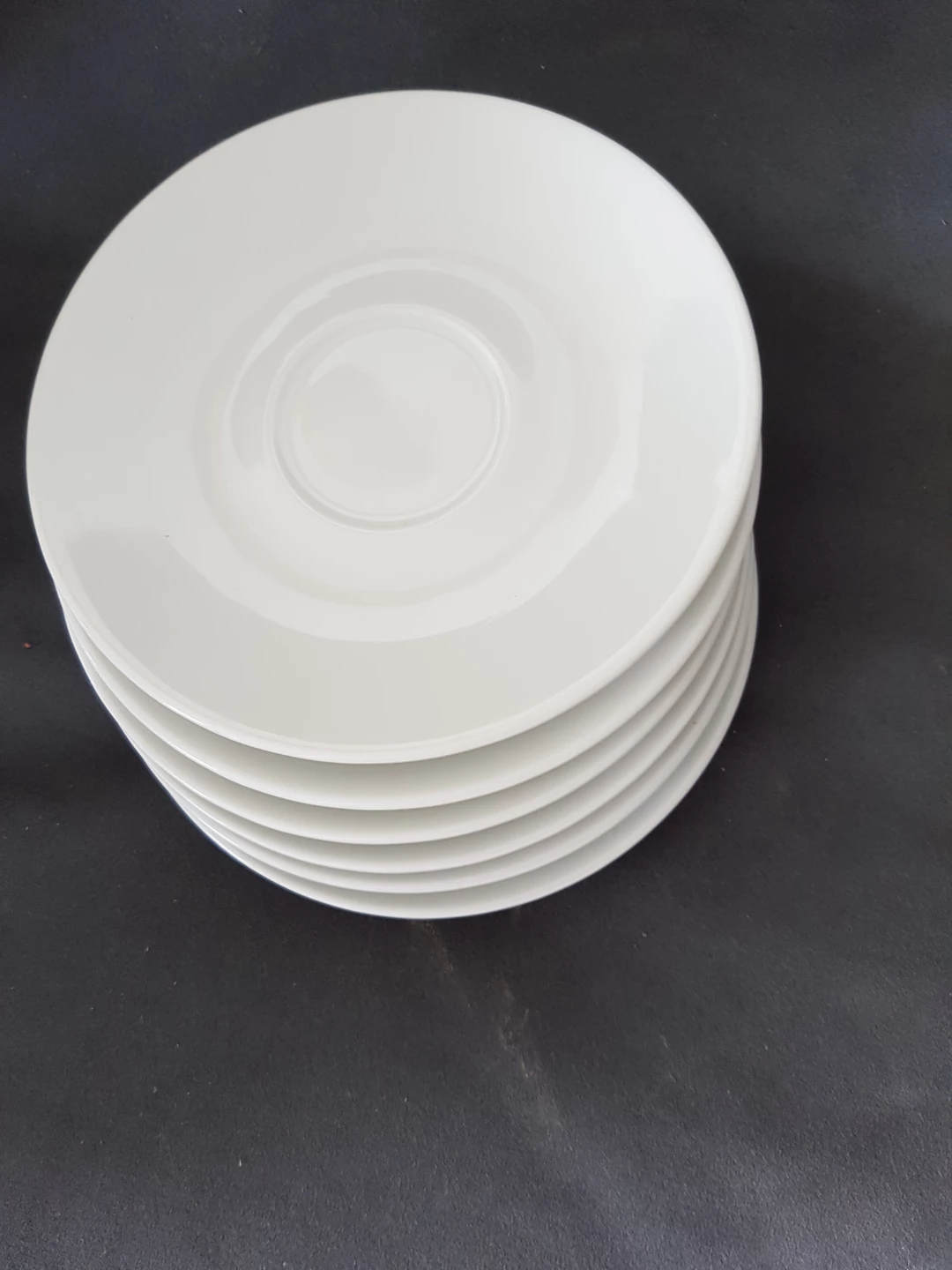 Set of 6 White Saucers from Czech Republic - photo 4