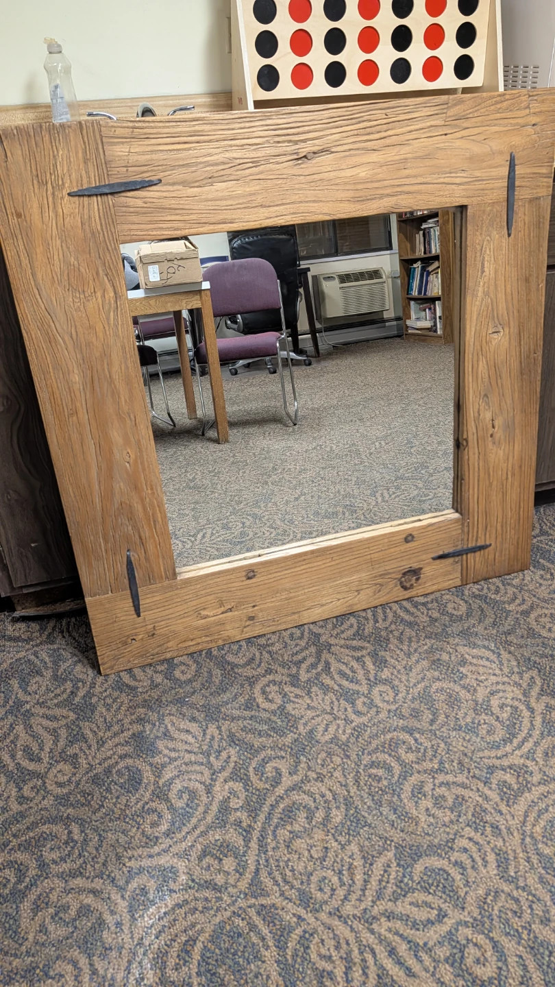 Rustic Reclaimed Wood Wall Mirror