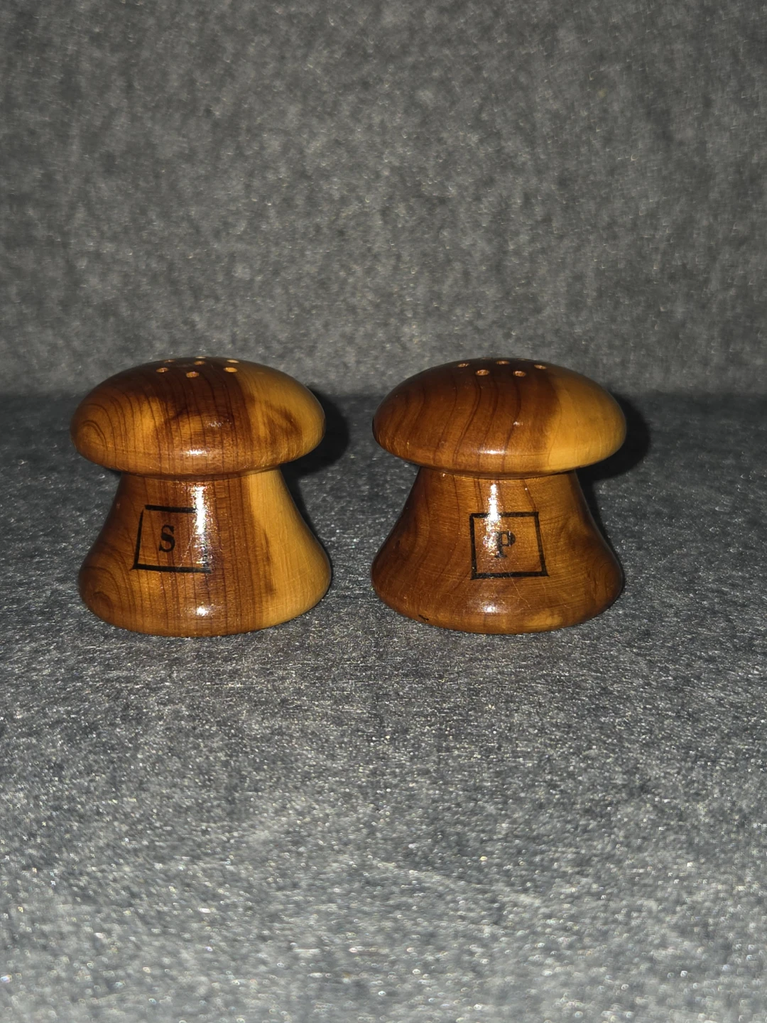 Vintage Wooden Salt and Pepper Shakers