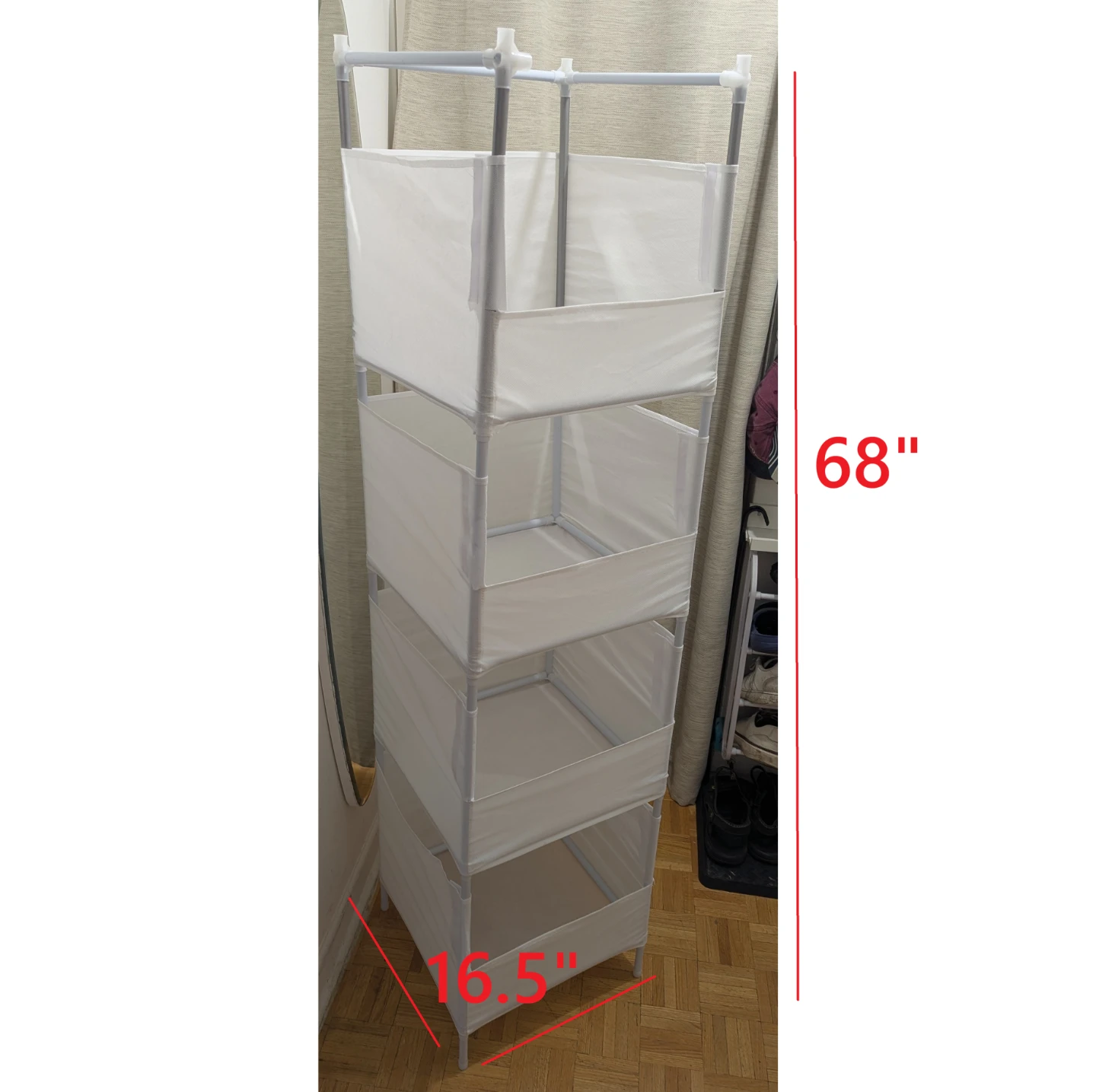 Portable Folding Wardrobe Fabric Closet Storage Organizer