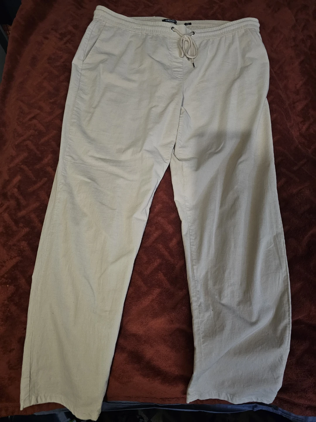 Olsen LISA Beige Drawstring Pants