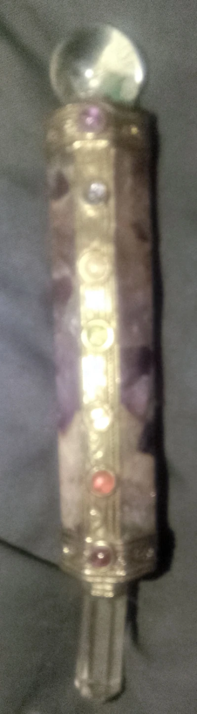 Crystal Wand with Gemstone Accents