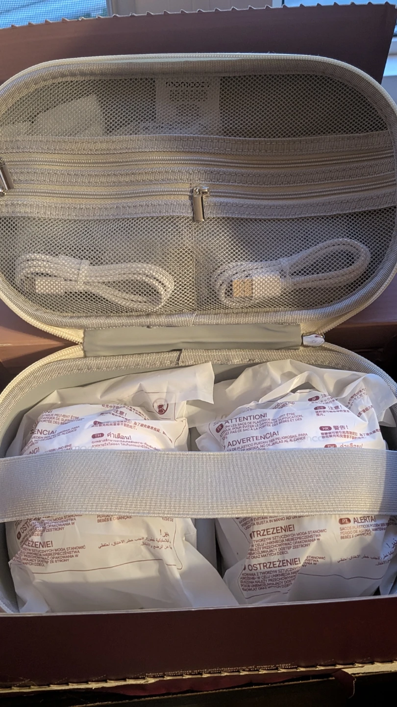 New, open box Momcozy M5 Smart Wearable Breast Pump, $100 - photo 2