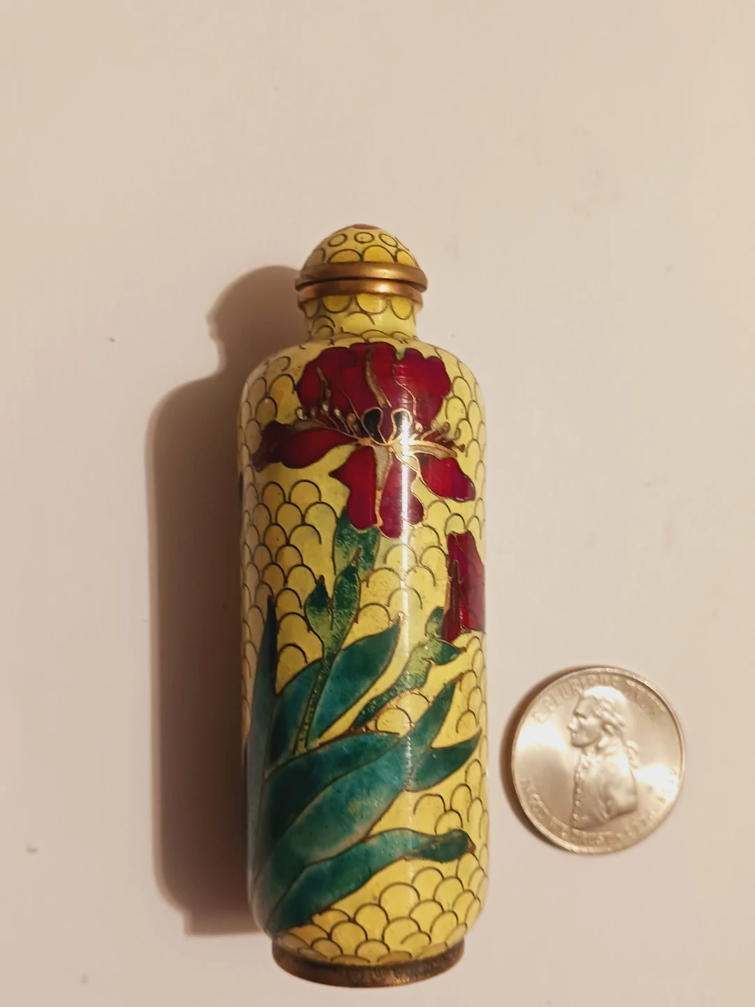 Antique Asian Cloisonné Enamel Snuff Bottle