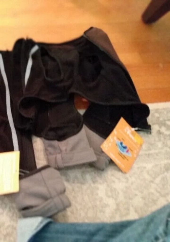 Dog coat onesie suit fleece lined small brown - photo 3