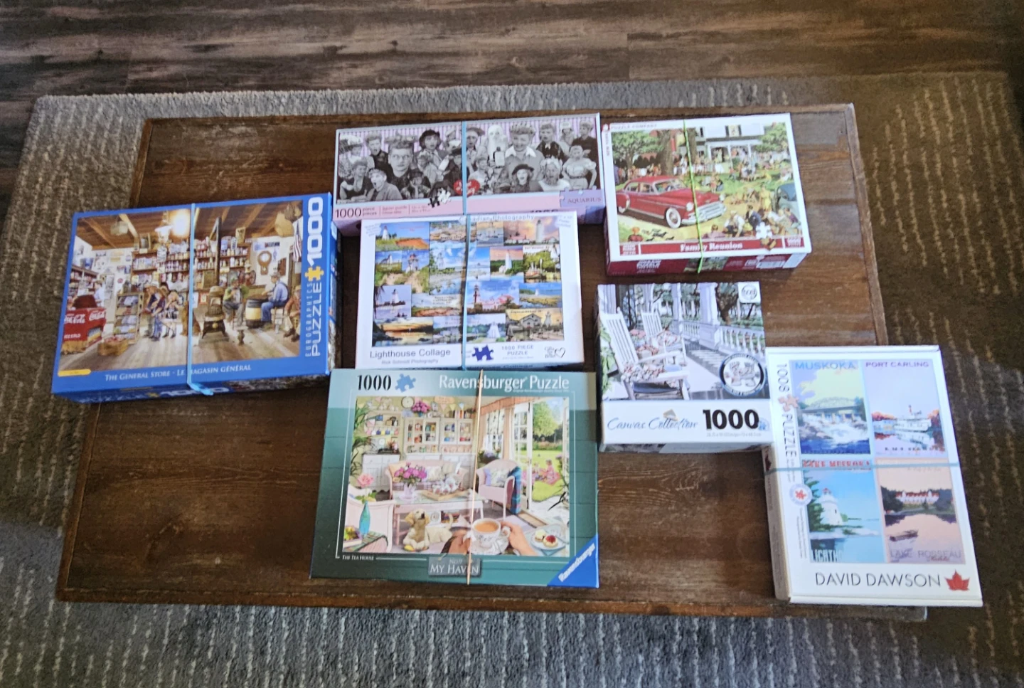 Collection of 7 Assorted 1000-Piece Puzzles - photo 2
