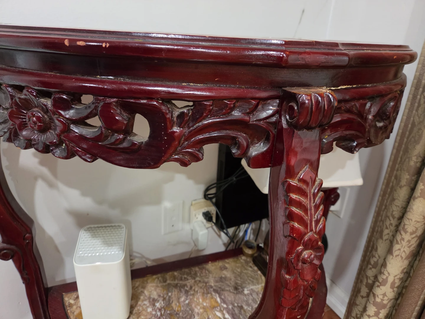 Half-Moon Console Table with Marble Top - photo 3