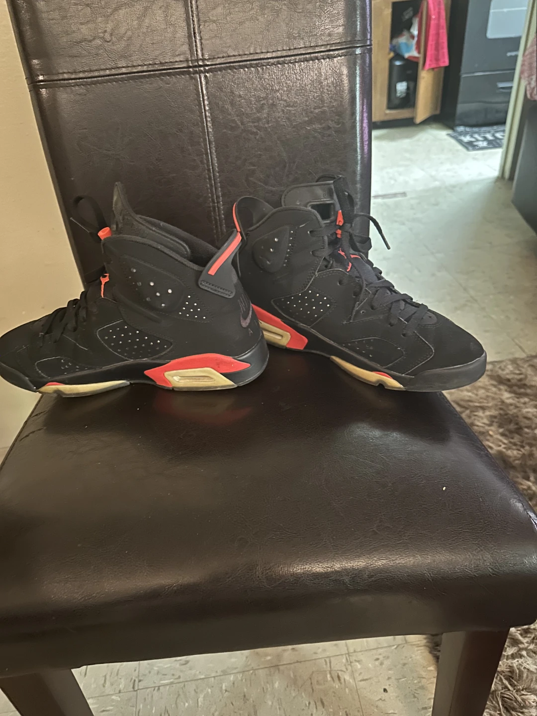 Men Air Jordan 6 Retro Black Infrared Sneakers