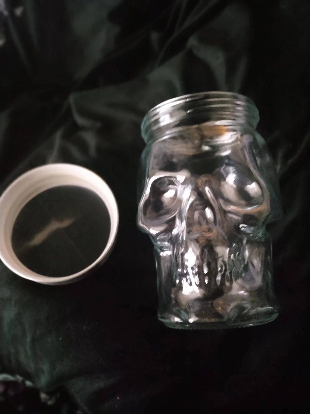 Clear Glass Skull Jar - photo 2