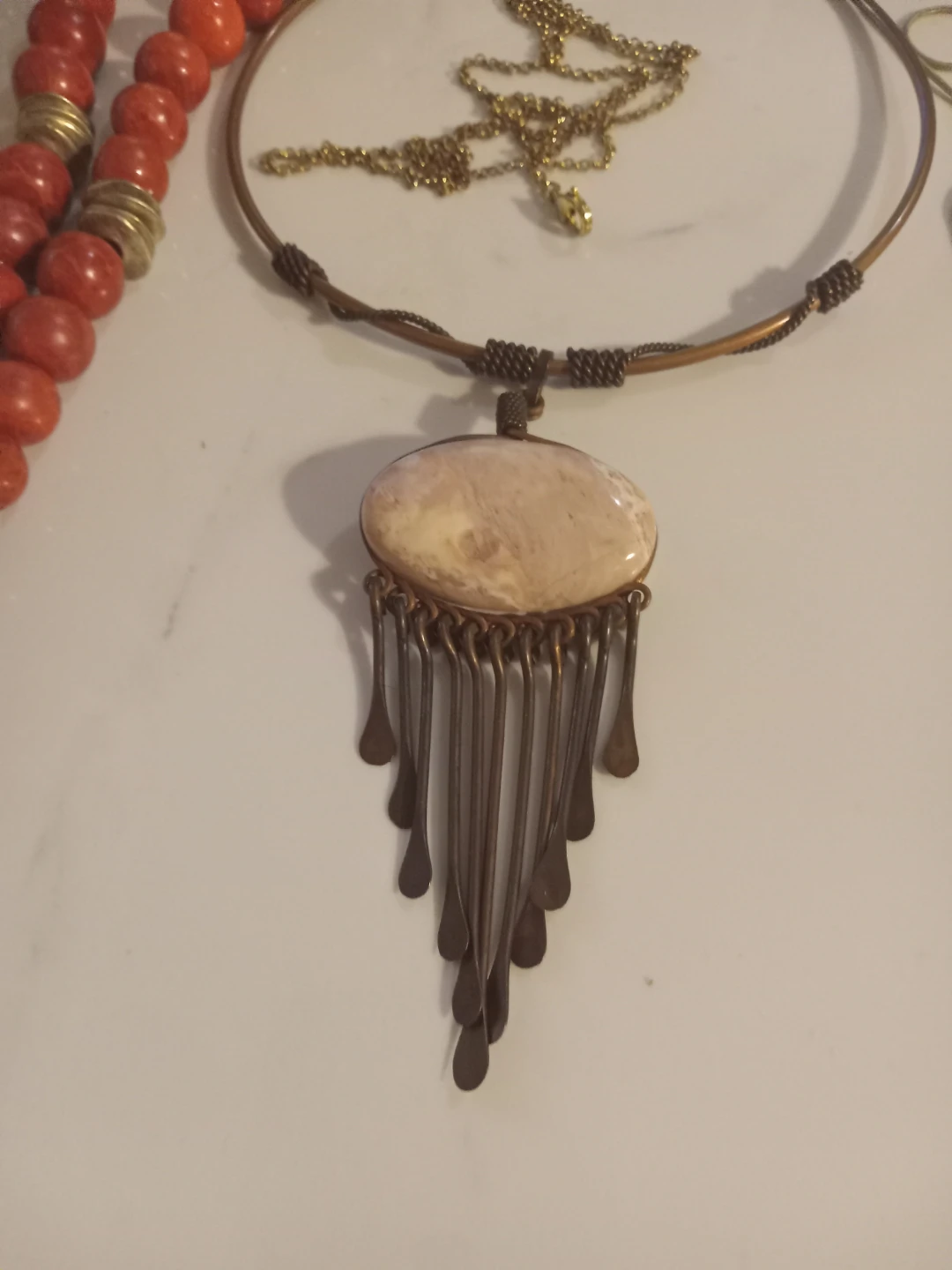 Three piece costume necklace set