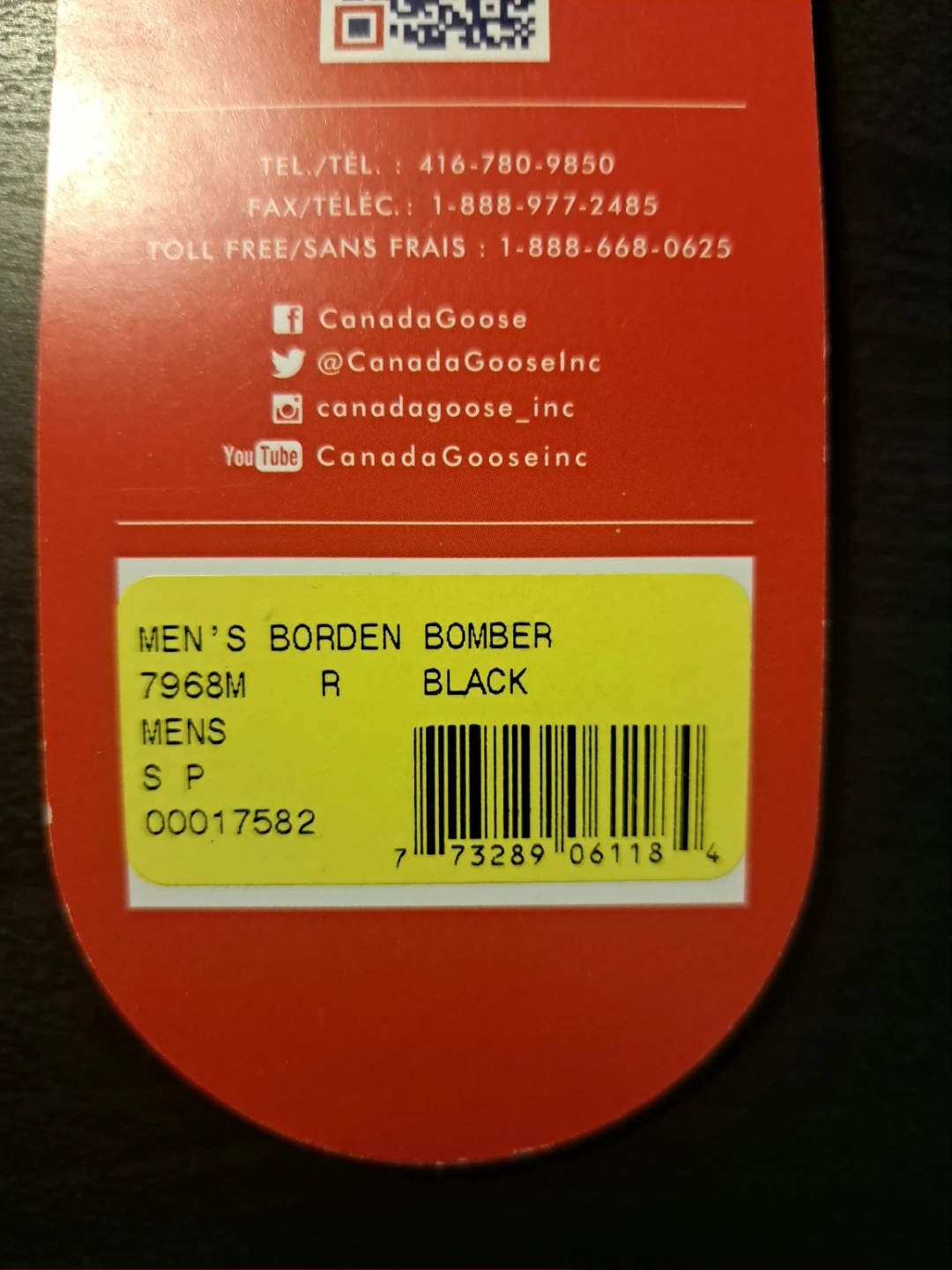 Canada Goose Men's Borden Bomber - Black - Small - photo 3
