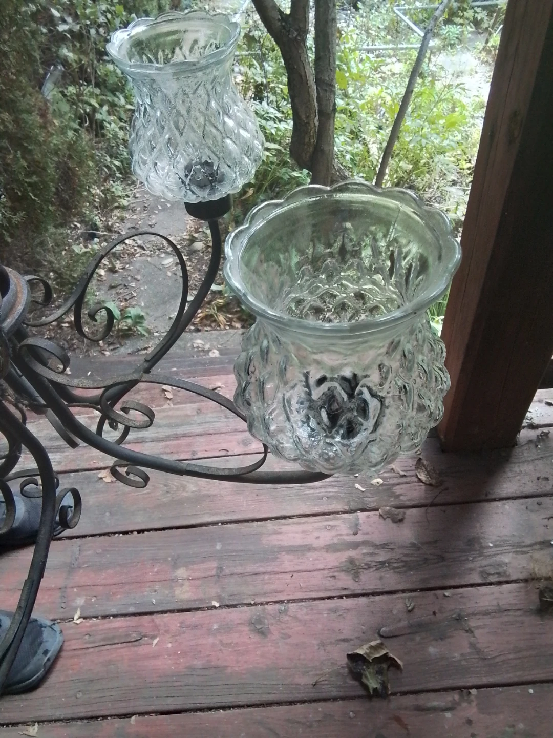 Vintage 5-Light Wrought Iron Chandelier - photo 2