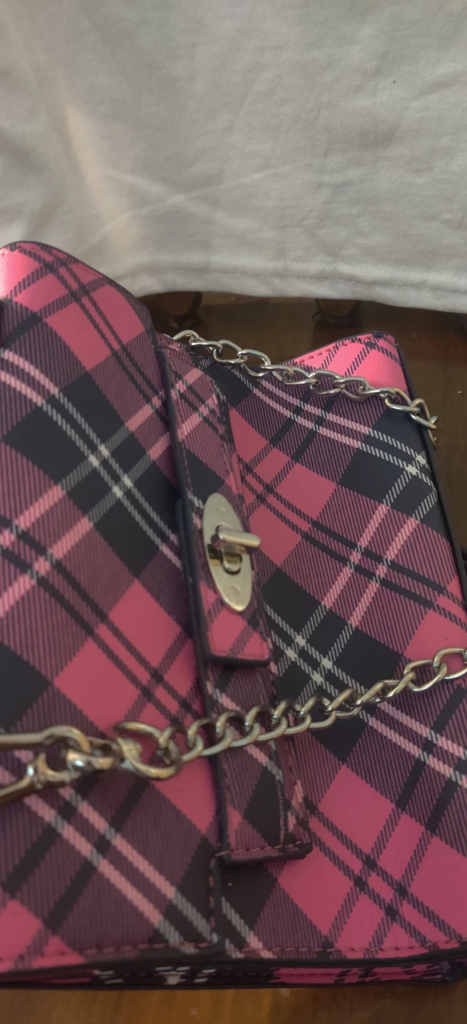 Madden NYC Pink Plaid Crossbody Bag - photo 5