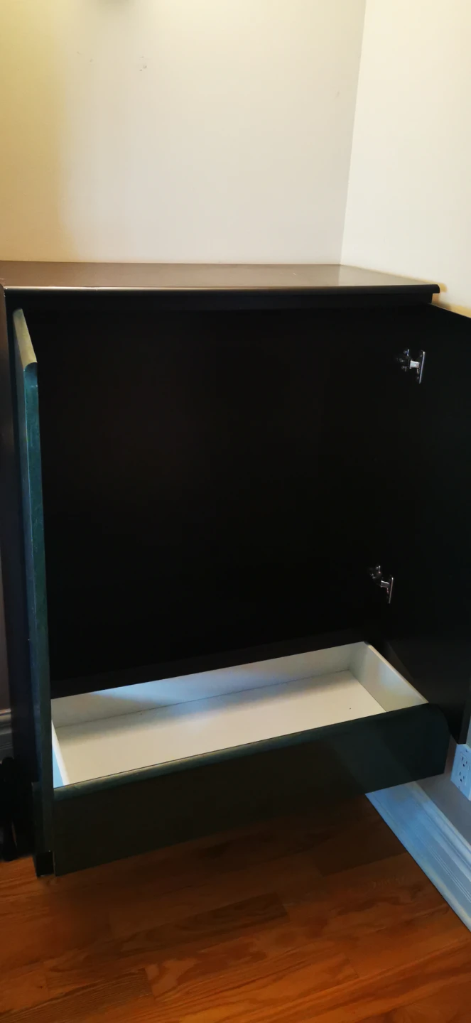 Dark Green Storage Cabinet with Drawers - photo 3