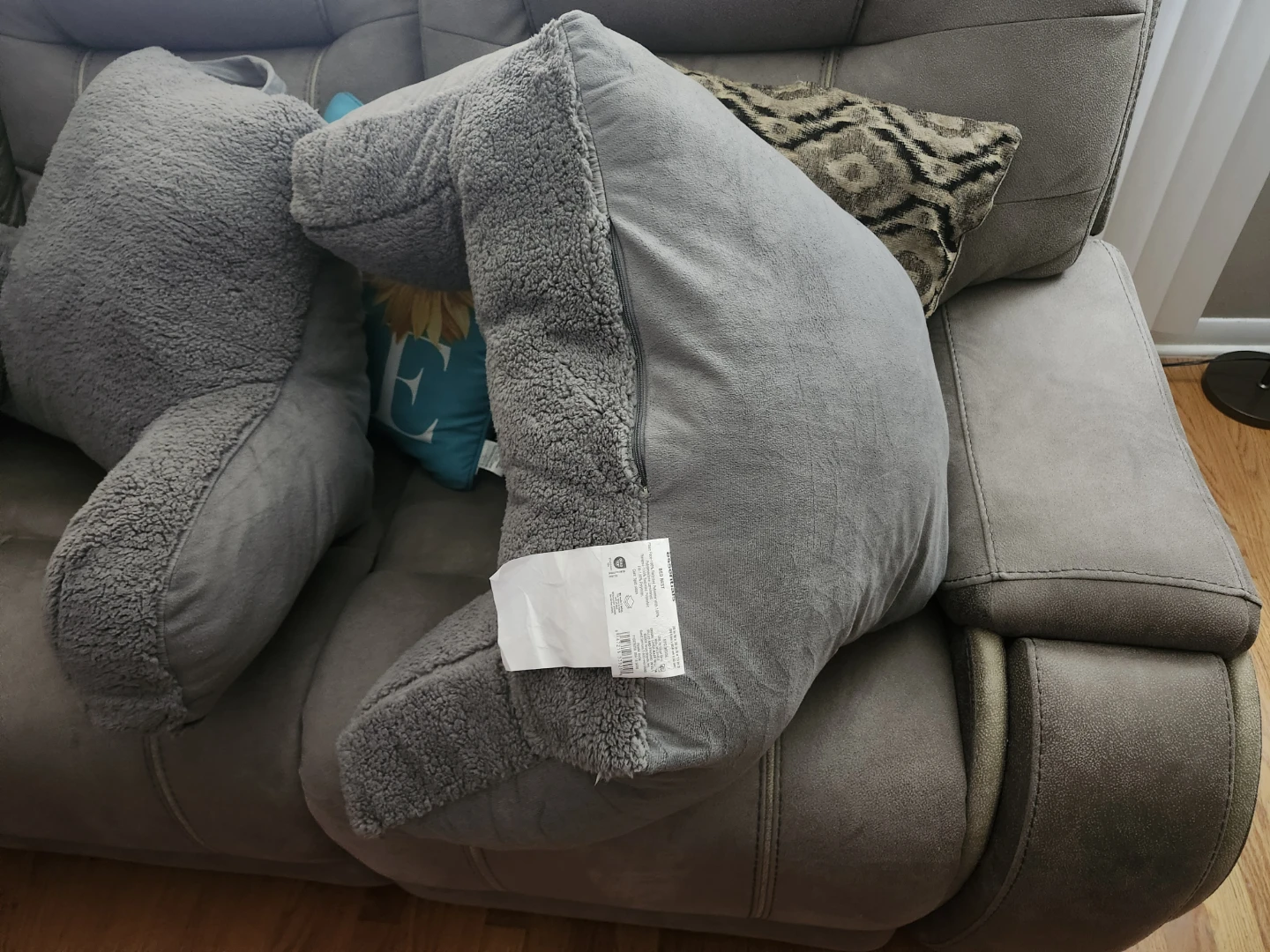 Bed rest pillow gray each $15 used once kids didnt want them - photo 4