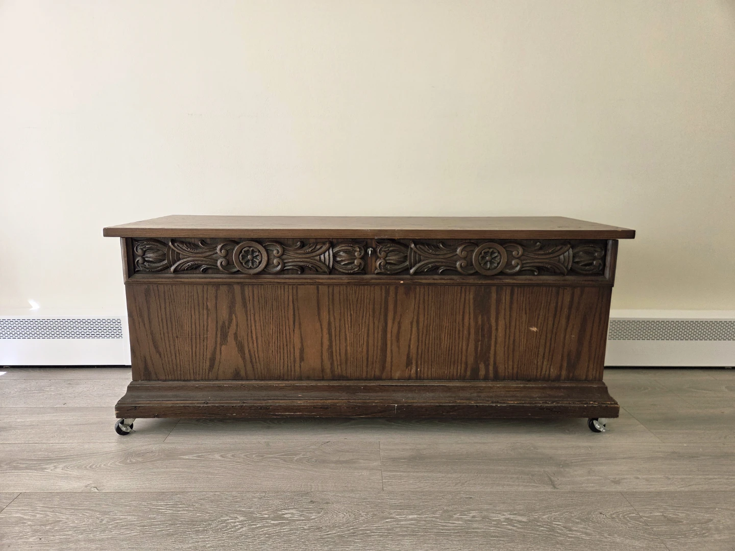 Vintage Brutalist Style "Lane" Rolling Cedar Chest - photo 3