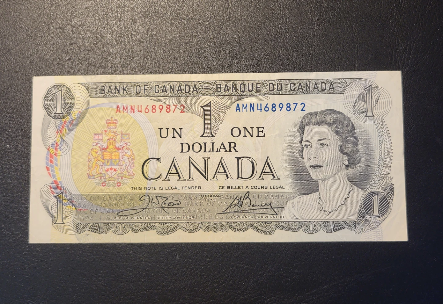 1973 Bank of Canada One Dollar Bank Note