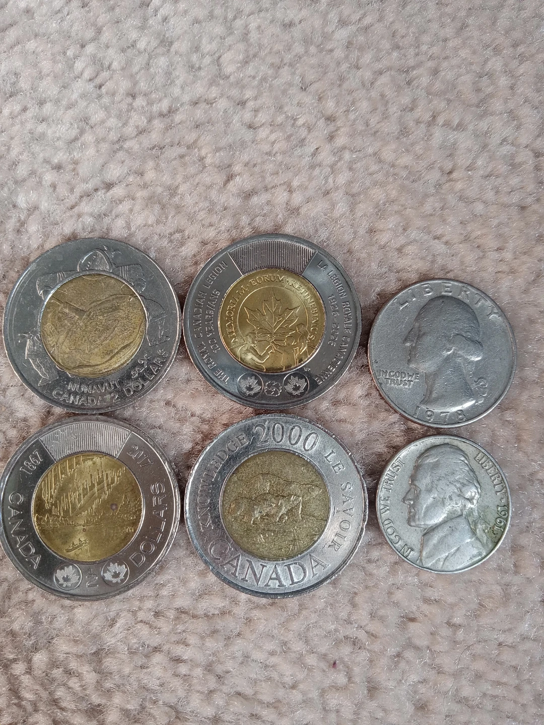 Assorted Canadian and American Coins