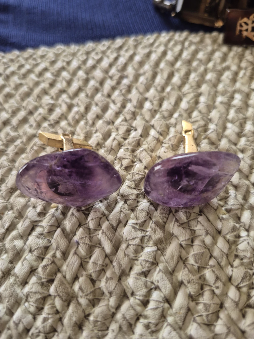 Natural Amethyst Cufflinks - photo 3
