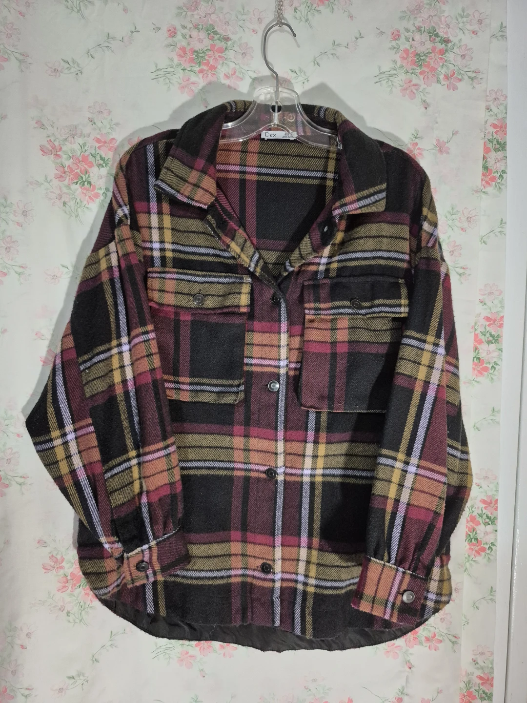 Dex Plaid Button-Up Shirt, Size Small