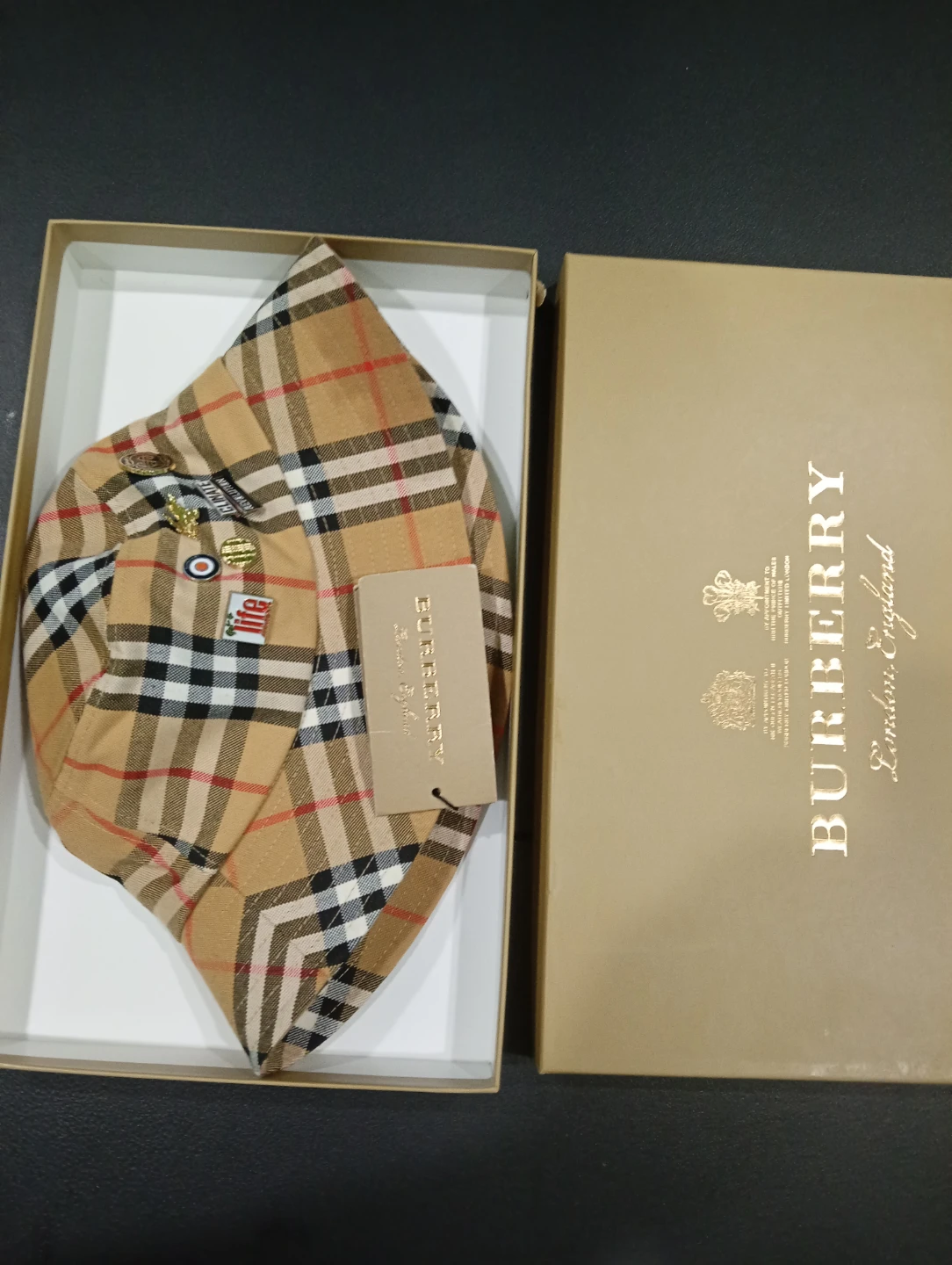 Burberry Vintage Check Bucket Hat unisex ual not you - photo 4
