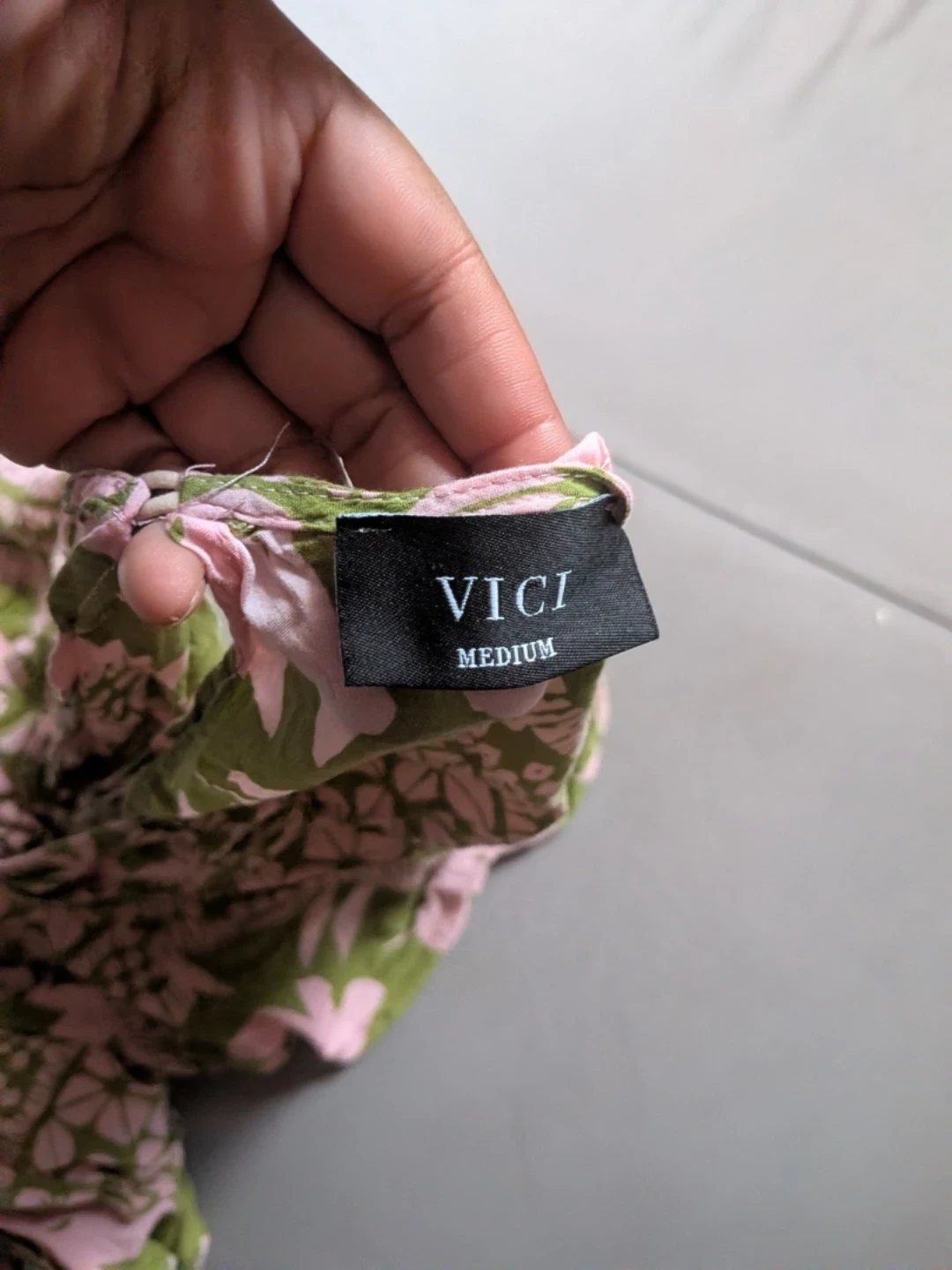 VICI Green and Pink Patterned Dress - photo 2