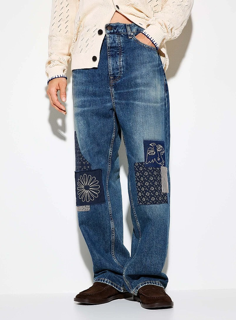Bode Patchwork Denim Jeans