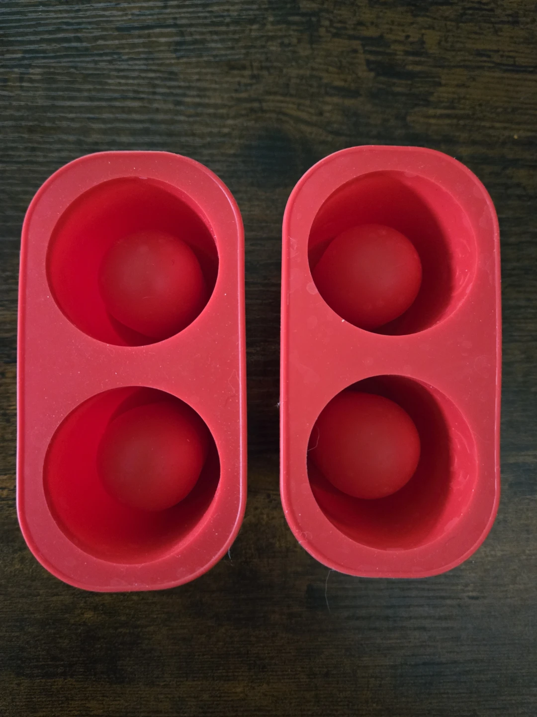 Red Silicone 4 Ice Shot Glass Molds - photo 2