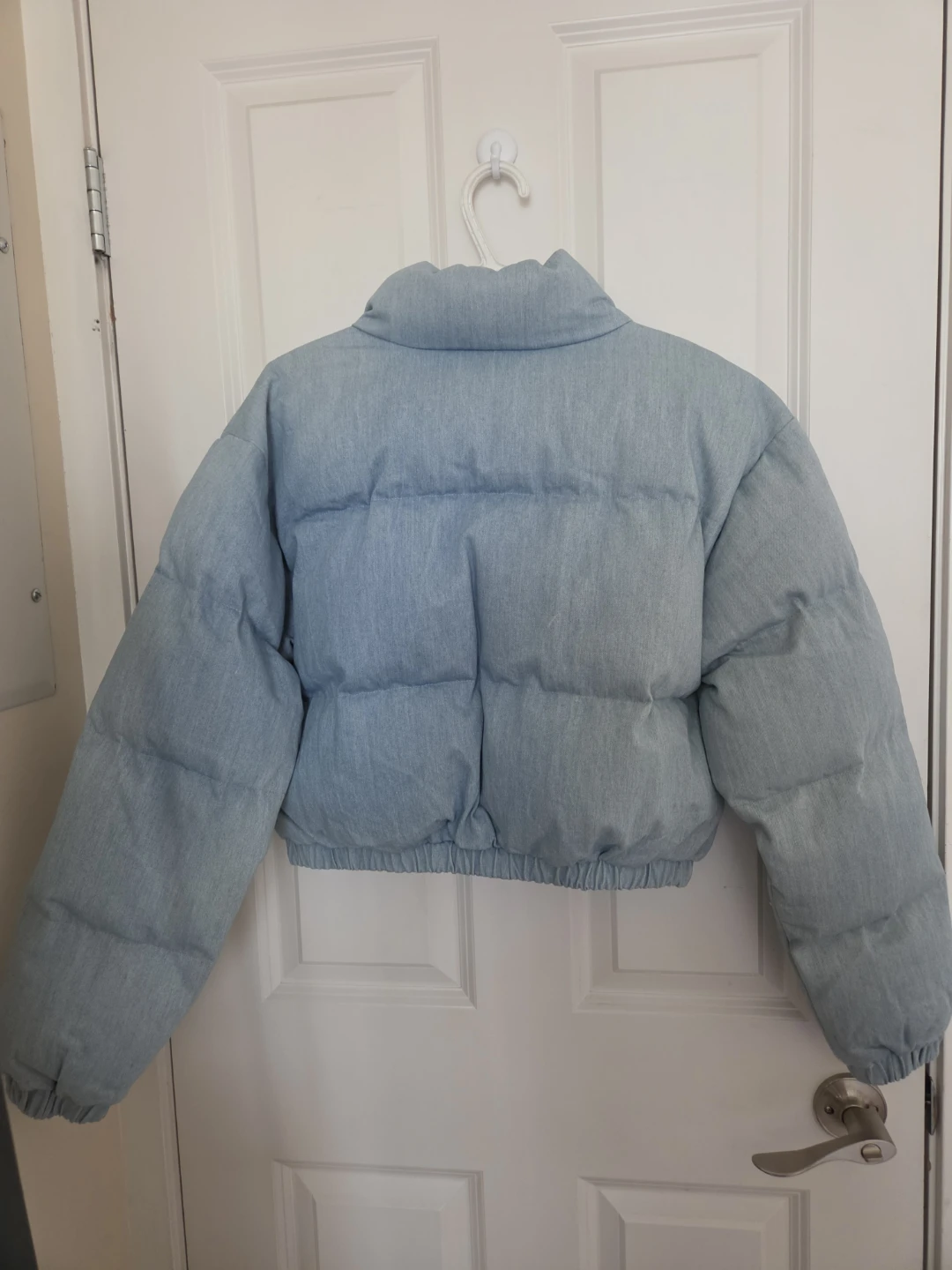 Princess Polly Cropped Denim Puffer Jacket - photo 2