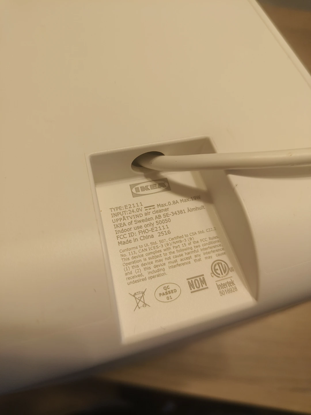 Ikea UPPATVIND Air Purifier White - photo 4